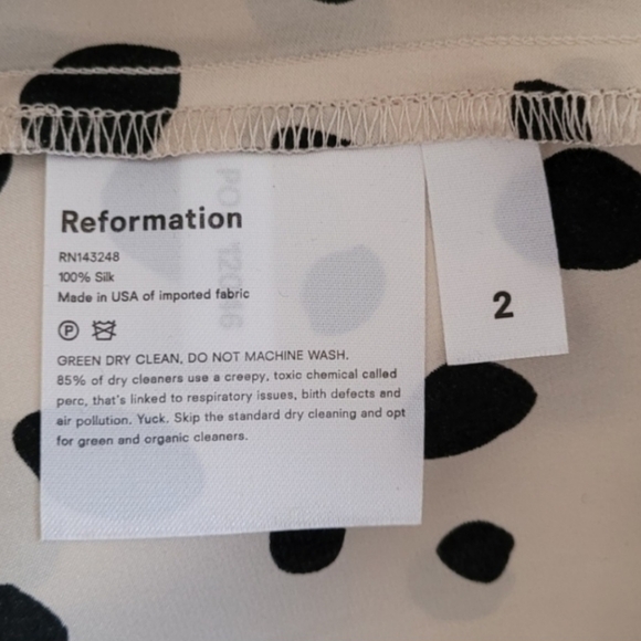 REFORMATION CARMELINA SILK DRESS - Picture 15 of 15